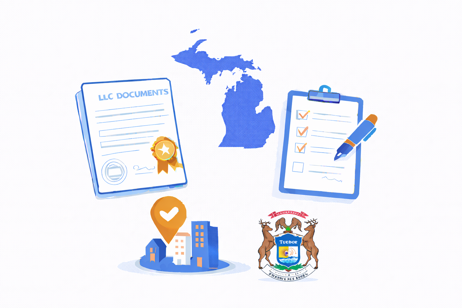 Michigan LLC Formation Illustration