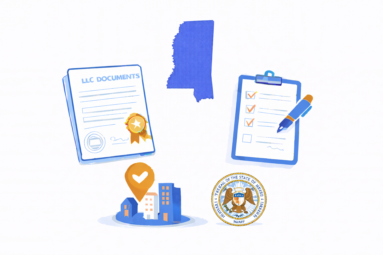 Mississippi LLC Formation Illustration