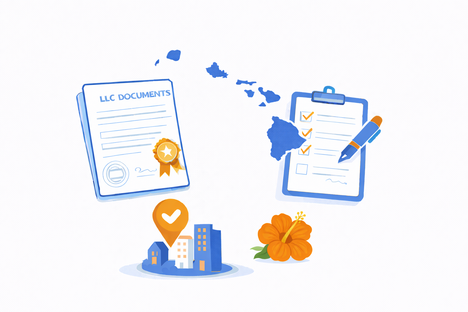 Hawaii LLC Formation Illustration