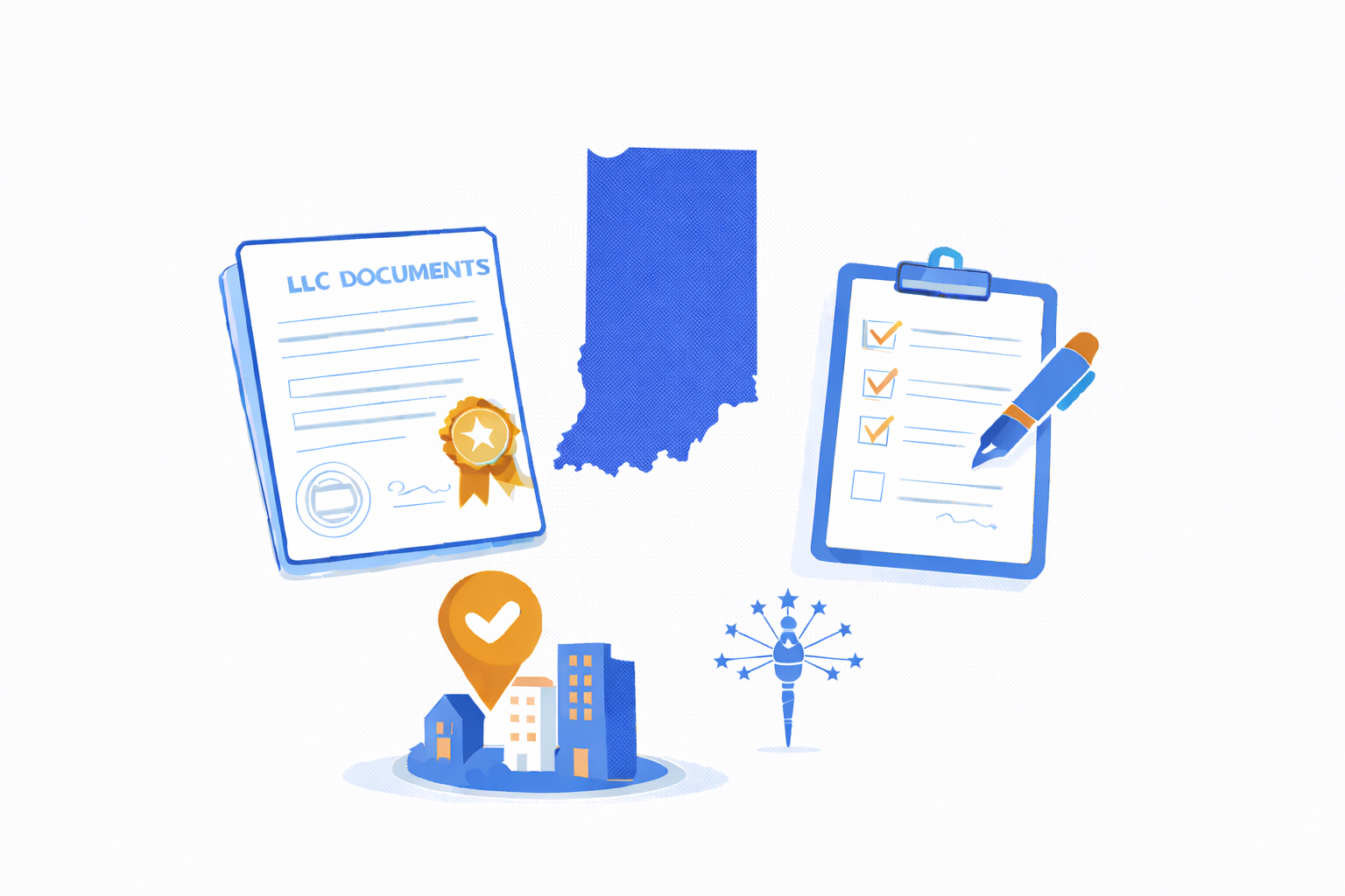 Illustration of LLC Formation in Indiana
