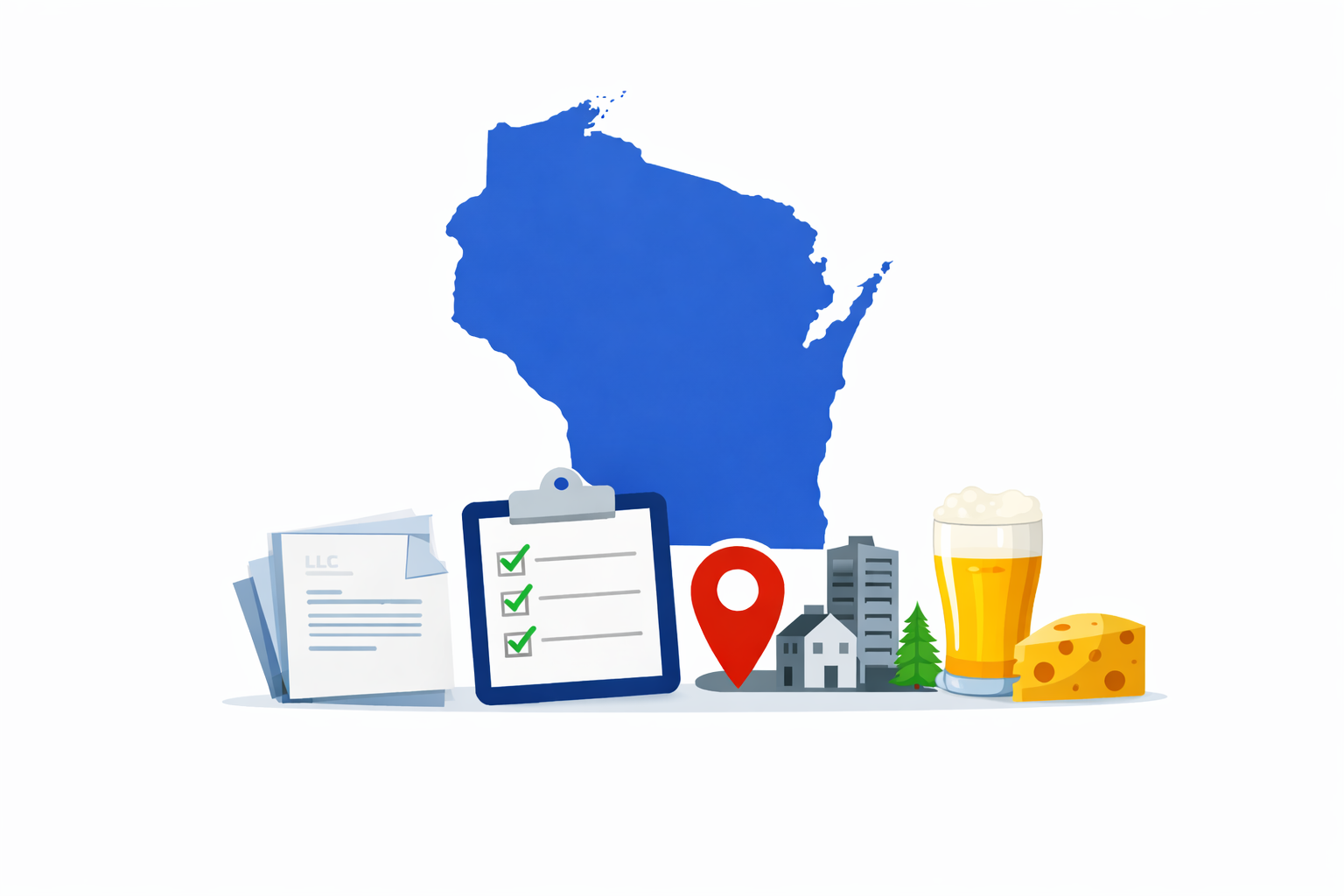 Wisconsin LLC Formation Illustration